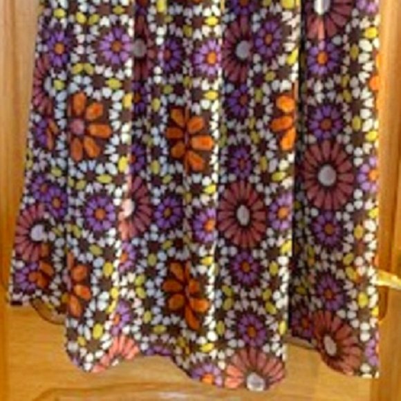 Linea Louis Dell'Olio Floral 2 Piece Skirt Set: Blouse & Pull-On Skirt w/ Belt L - Picture 6 of 8